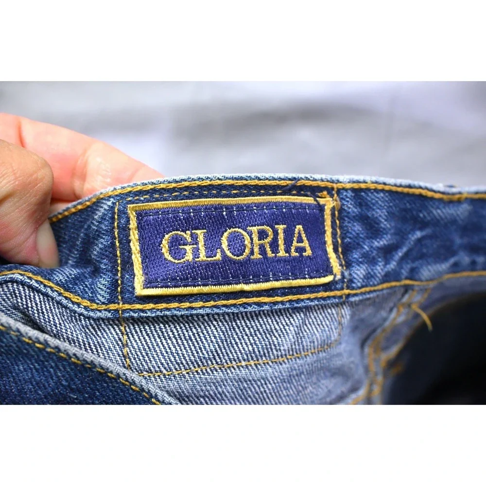 Vintage Gloria Vanderbilt Y2K High Rise Tapered Mom Jeans Blue Denim Womens 11
